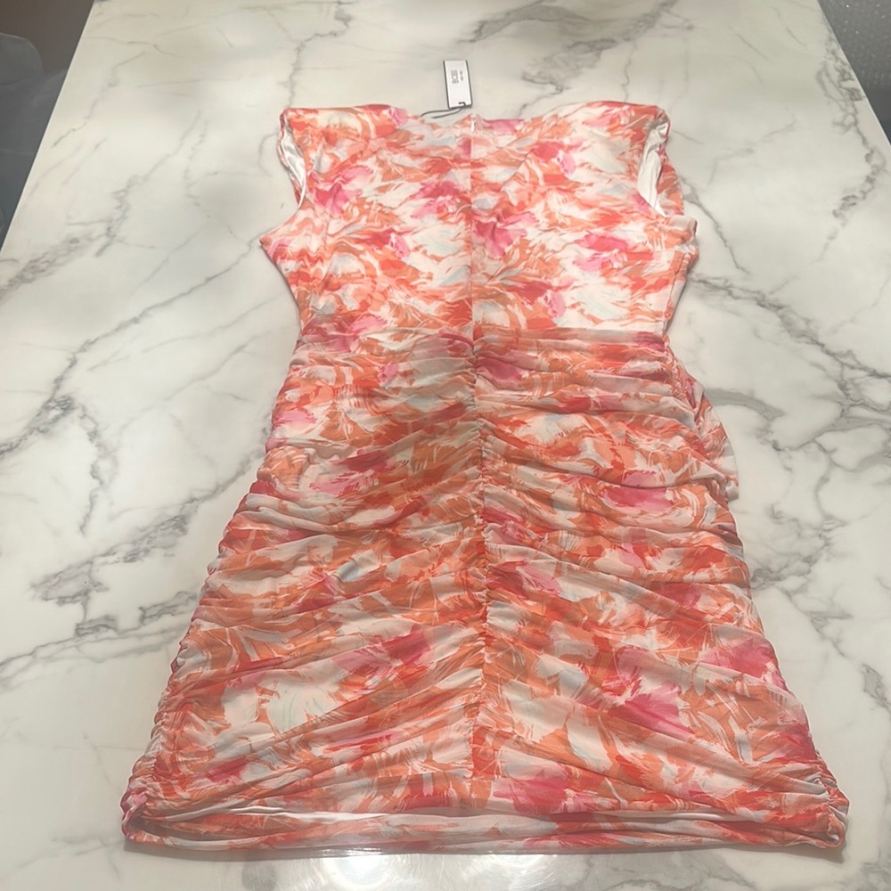 BCBG Vibrant Pink and Orange Mini Dress - Picture 7 of 15